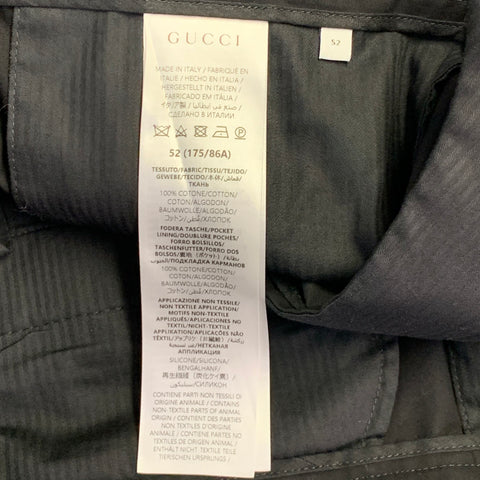 GUCCI Size 36 Black Cotton Flat Front Casual Pants