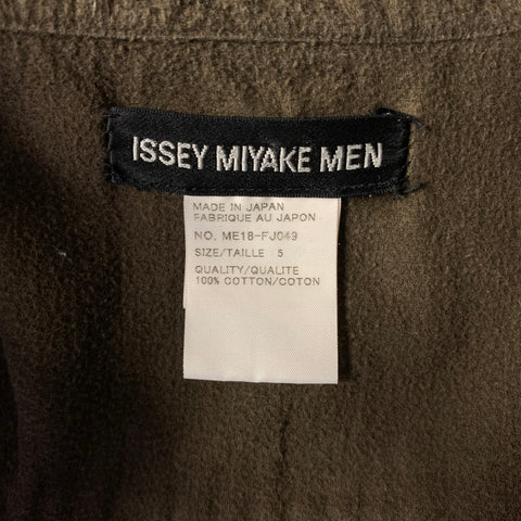 ISSEY MIYAKE Size XL Brown Blue Plaid Cotton Button Up Long Sleeve Shirt