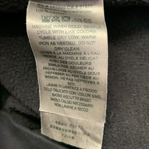 LES TIEN Size XXL Black Cotton Hooded Sweatshirt