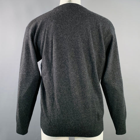 Pull col rond en cachemire TSE, taille M, gris anthracite chiné