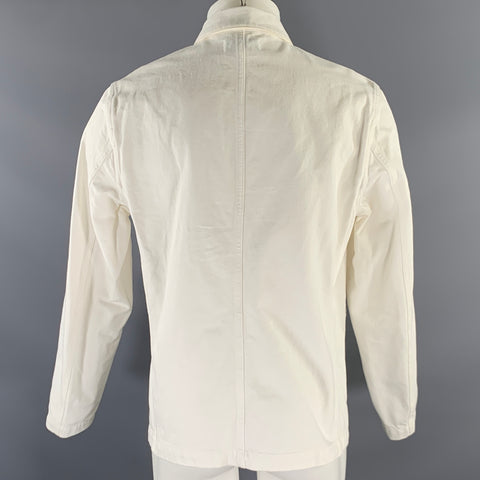 ALEX MILL Size M White Twill Cotton Chore Jacket