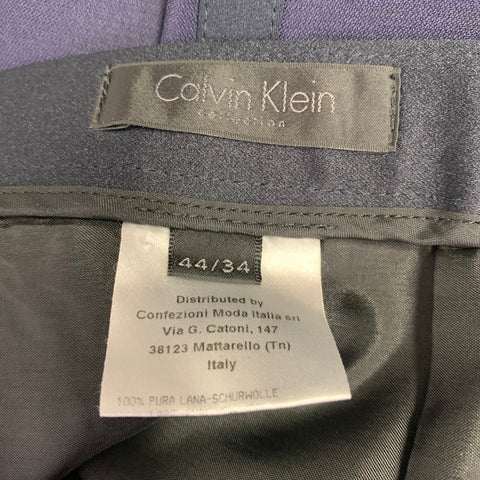 CALVIN KLEIN COLLECTION Size 34 Navy Black Wool Shawl Lapel Tuxedo