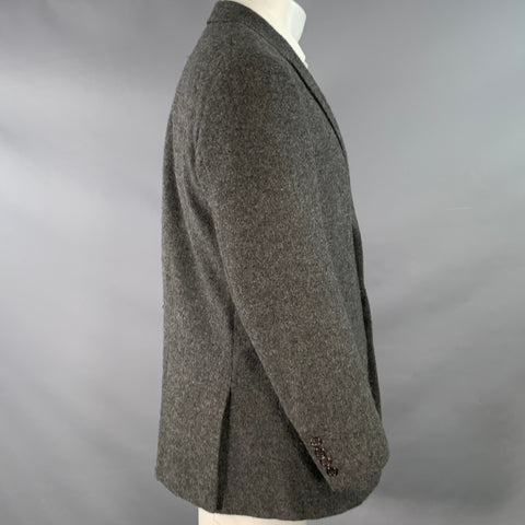 RALPH LAUREN Size 38 Regular Grey Black Heather Notch Lapel Sport Coat