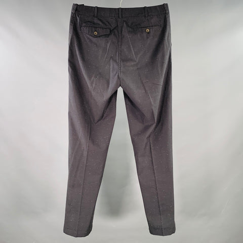 ADAM KIMMEL Size M Black White Cotton Flat Front Dress Pants