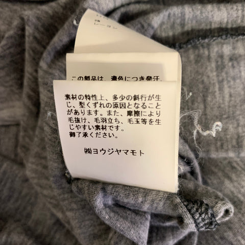 BLACK SCANDAL by YOHJI YAMAMOTO SS2020 Size M Grey Graphic Cotton & Rayon Tunic