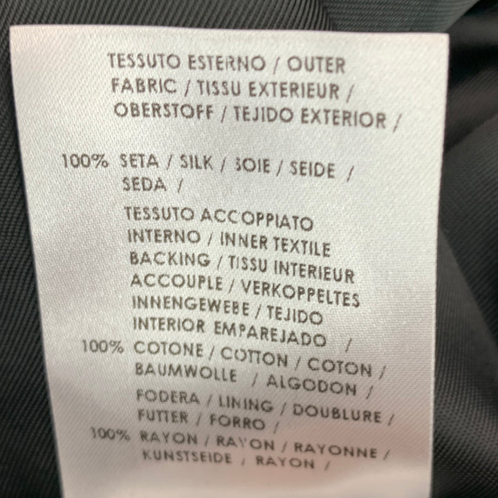 ALEXANDER MCQUEEN Size 40 Black Silk Notch Lapel Sport Coat