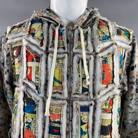 COMME des GARCONS HOMME PLUS Fall2018 Size M Grey Multi Color Patchwork Polyester Jacket