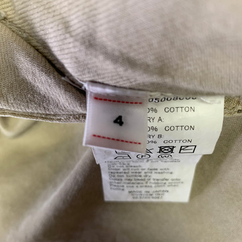 VISVIM Size L Khaki Distressed Cotton Button Fly Casual Pants