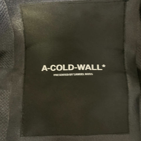 A COLD WALL Size L Black Shimmery Polyester Hooded Jacket