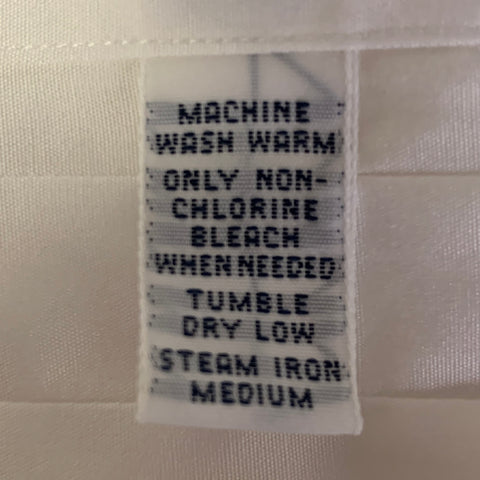 POLO Size XL White Ruffled Cotton Tuxedo Long Sleeve Shirt