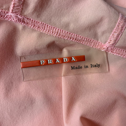 PRADA Size S Pink Peach Nylon Blend Windbreaker Jacket