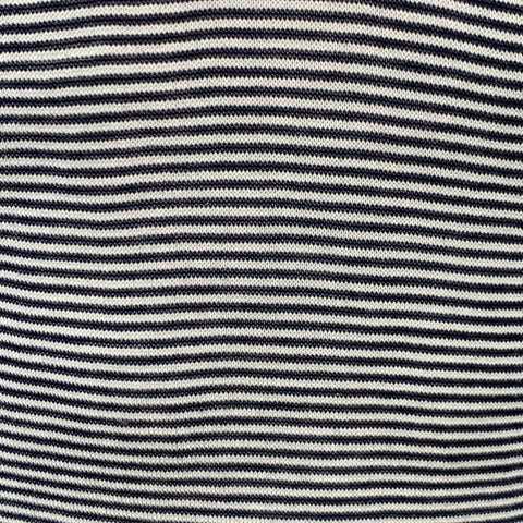 MASSIMO ALBA Size S Black White Stripe Cotton Long Sleeve Polo