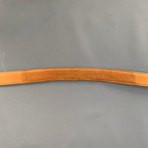 GUCCI Size 36 Beige Silver Leather Belt