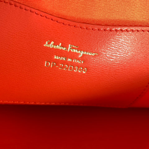 FERRAGAMO Pink Leather Wristlet Bag