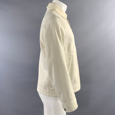 ARKET Size XS White Cotton Carpenter Jacket