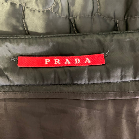PRADA Size M Grey Polyester Crocodile Mini Skirt