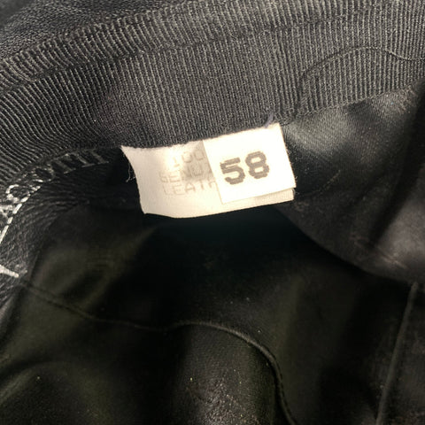 CESARE PACIOTTI Size 7 1/4 Black Leather Hats
