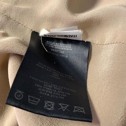 BURBERRY Size 6 Tan Taupe Rayon Viscose Lace Dress Top