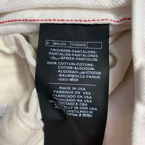 TOM FORD Size 31 White Cotton Button Fly Jeans