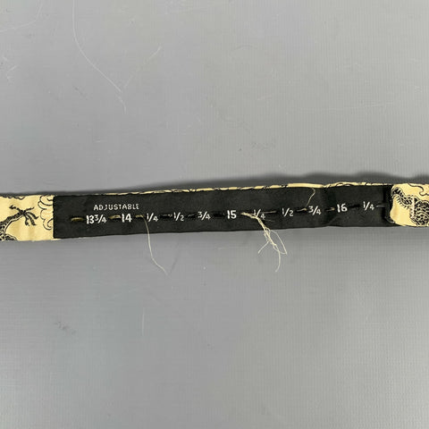 BARUCH SHEMTOV Gold Black Chinoiserie Bow Tie