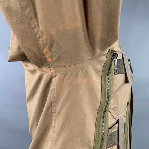 DOLCE & GABBANA Size M Tan Cotton Utility Long Sleeve Shirt