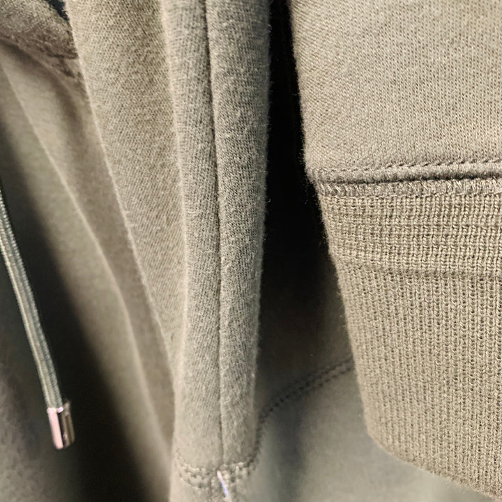 LOUIS VUITTON Size L Green Cotton Blend Hoodie Jacket