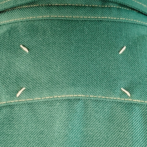 MAISON MARGIELA Size S Green Blue Contrast Trim Epaulets One Pocket Long Sleeve Shirt