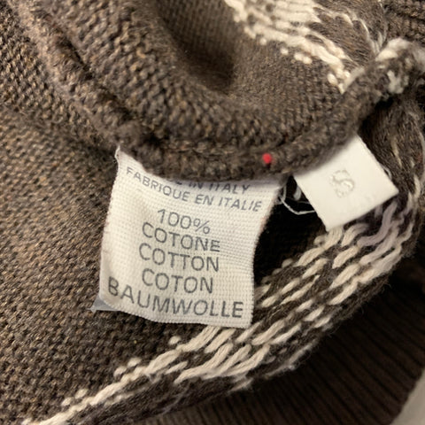 VIVIENNE WESTWOOD MAN Size S Brown Beige Knitted Cotton V Neck Vest