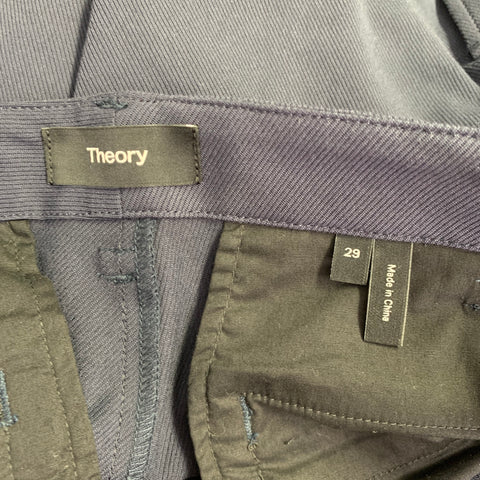THEORY Size 29 -Zaine- Navy Twill Cotton Blend Side Pocket Shorts