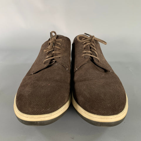 GIORGIO ARMANI Size 8 Brown Leather Oxford Lace Up Shoes