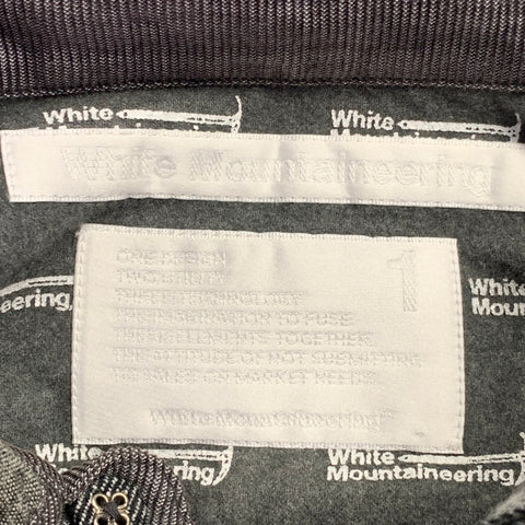 WHITE MOUNTAINEERING AW11 Size S Grey Charcoal Twill Cotton Half Placket Polo
