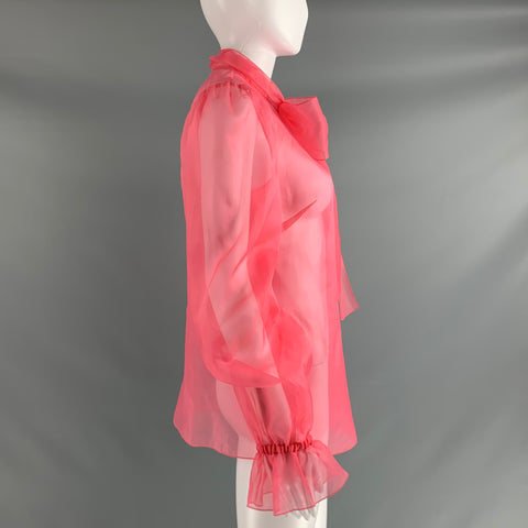 DOLCE & GABBANA Size M Orange Coral Blouse Dress Top