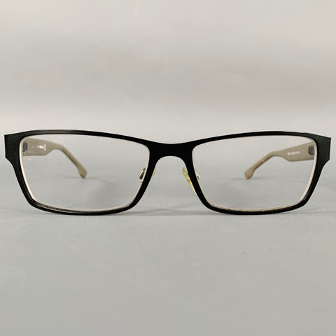 DIESEL Black Grey Acetate Rectangle Frames