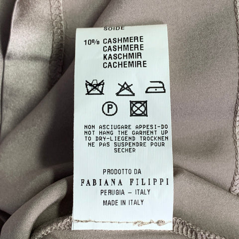 FABIANA FILIPPI Size S Grey Silk Blend Contrast Trim Tank Casual Top