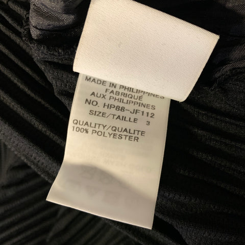 ISSEY MIYAKE Size L Black HP96-JD200 Pleated Polyester Set