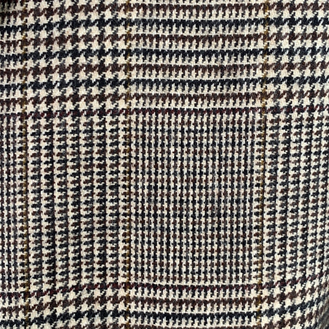 O'CONNELL'S Size 42 Long Brown Cream Glenplaid Cashmere Sport Coat