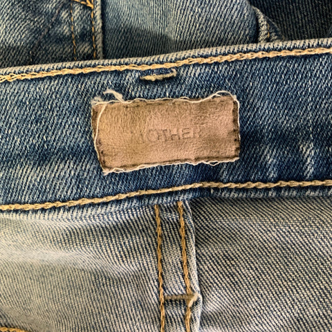 MOTHER Size 27 Blue Cotton Blend Straight leg Jeans