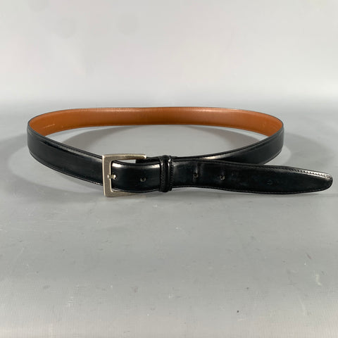 COACH Size 38 Black Solid Leather Belt