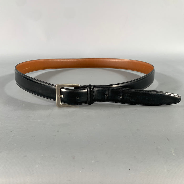 COACH Size 38 Black Solid Leather Belt