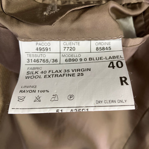 POLO by RALPH LAUREN Size 40 Khaki Herringbone Notch Lapel Sport Coat