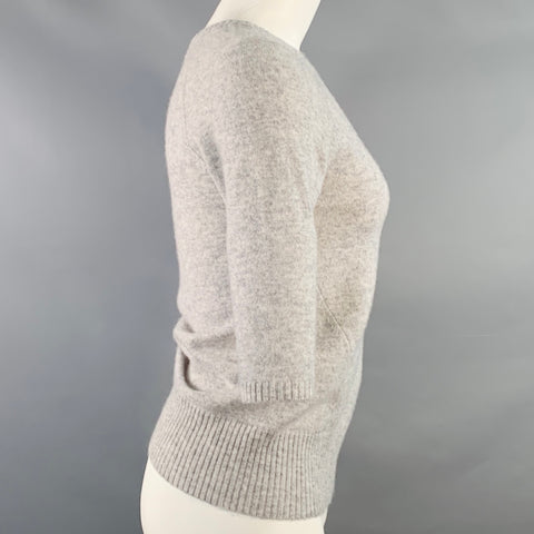 CHRISTOPHER ESBER Size XS Grey Heather Cashmere Knit Asymmetrical Casual Top