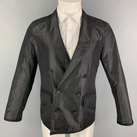 LANVIN en BLEU Size 38 Black Mixed Fabrics Sport Coat