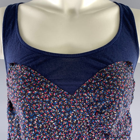 MARC by MARC JACOBS Size XS Navy Spotted Tank Casual Top