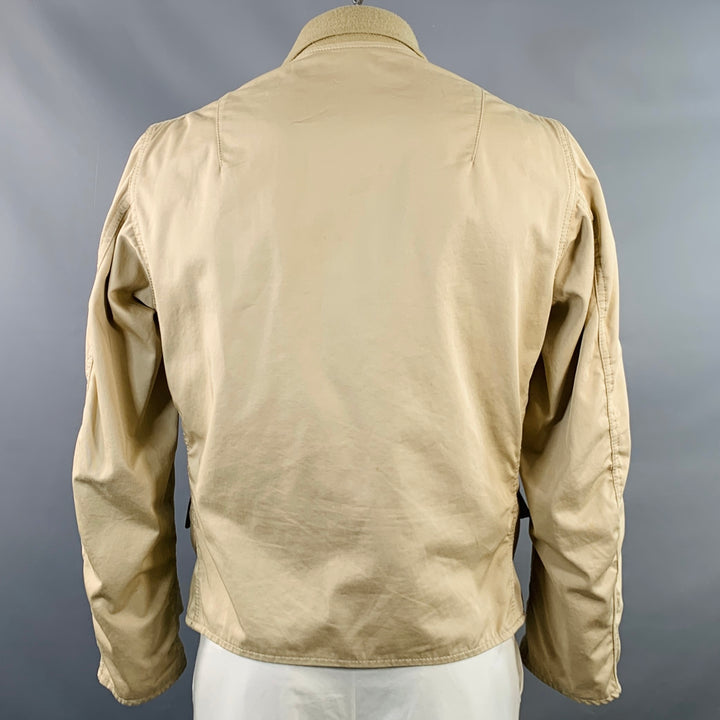 JUNYA WATANABE Size L Beige Twill Cotton Zip Up Jacket