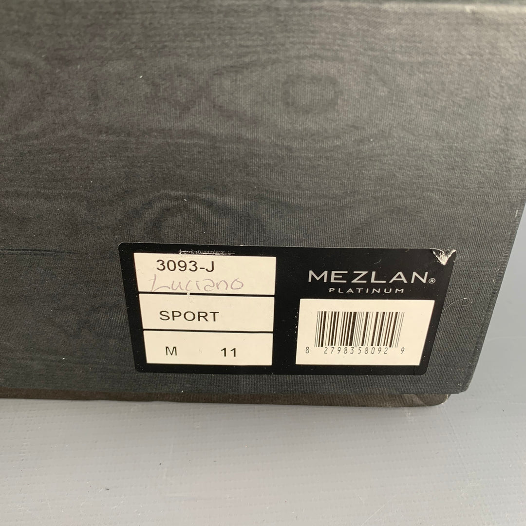 MEZLAN Size 11 Luciano Brown Alligator Leather Derby Lace-Up Shoes