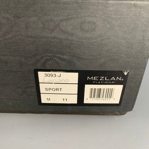 MEZLAN Size 11 Luciano Brown Alligator Leather Derby Lace-Up Shoes