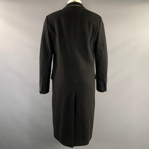 AMI by ALEXANDRE MATTIUSSI Size M Black Wool  Polyamide Peak Lapel Coat