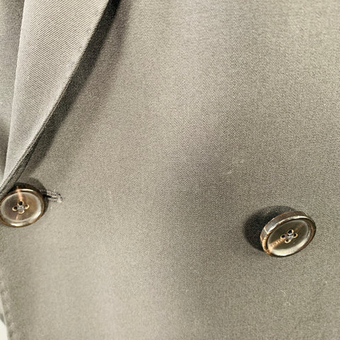RALPH LAUREN Size 38 Regular Black Wool Double Breasted Peak Lapel Sport Coat