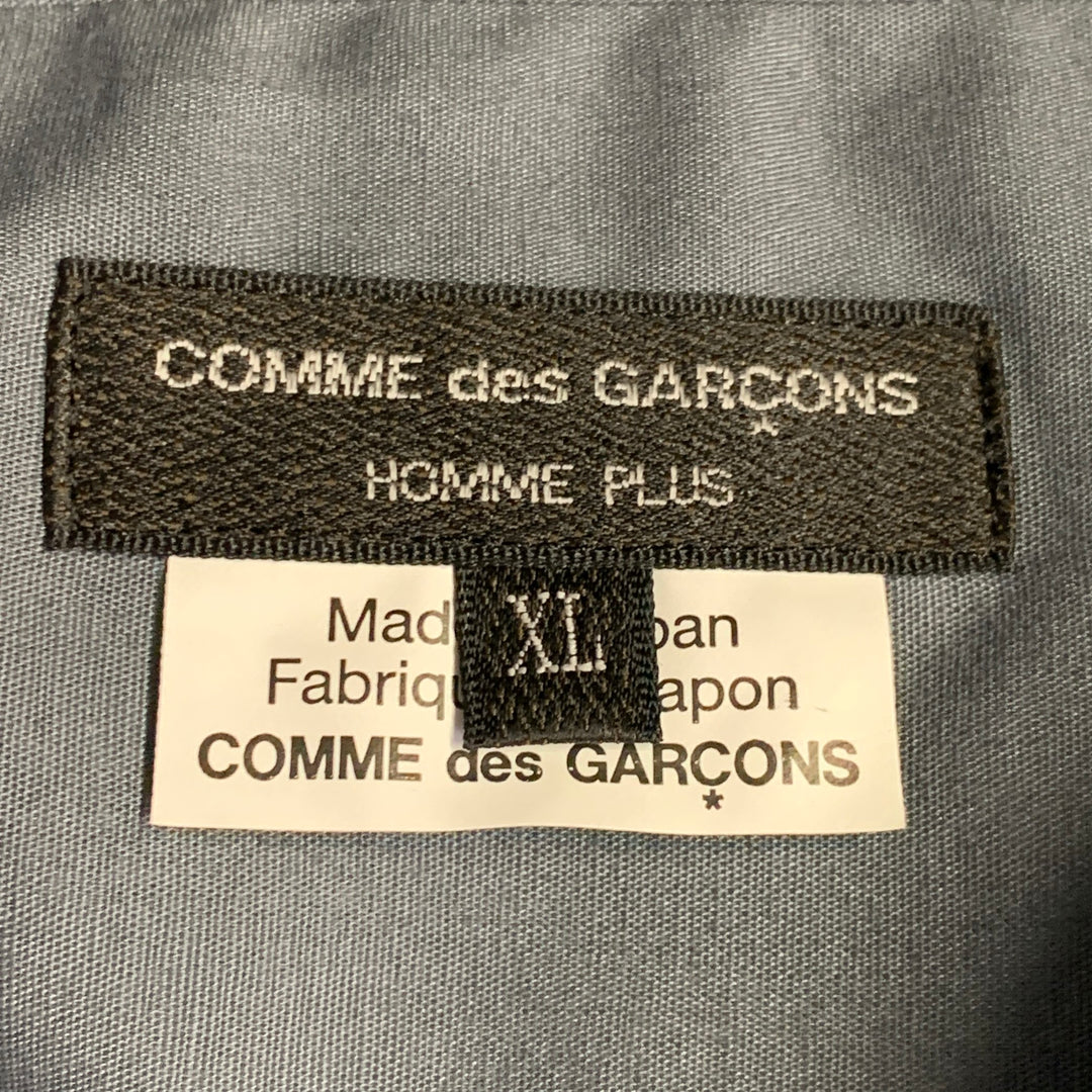 COMME des GARCONS HOMME PLUS Size XL Grey Cotton Longline Long Sleeve Shirt