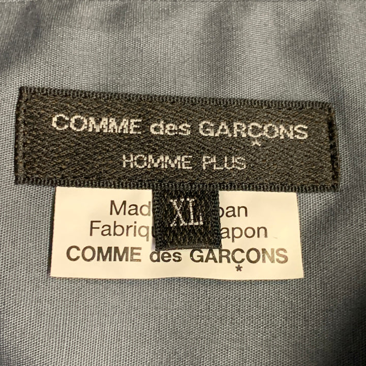 COMME des GARCONS HOMME PLUS Size XL Grey Cotton Longline Long Sleeve Shirt